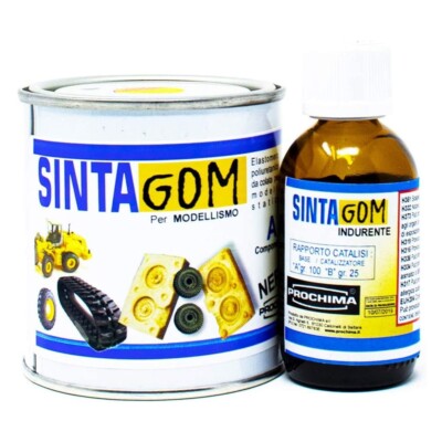 SINTAGOM M Resina Poliuretanica Bicomponente Nera 1 KG - Colata Modellismo - Prochima Italia