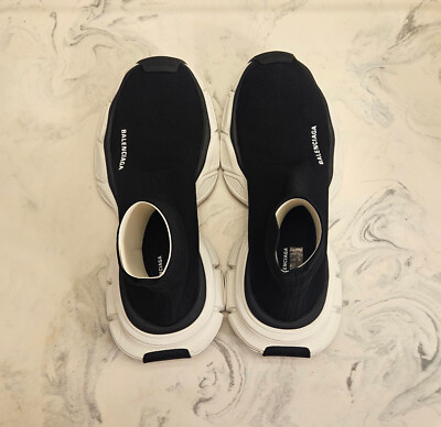 New! Balenciaga '3XL' Sock Sneaker Black Knit Mens Size 7 US 40