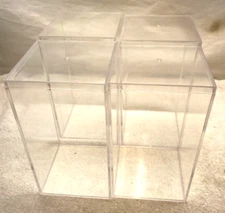 4 ACRYLIC CLEAR DISPLAY CASE HOLDER BEANIE BABY
