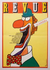 Original Movie Poster Revue 1982 Czech Graphic Design 1980s Art Posters Vintage
