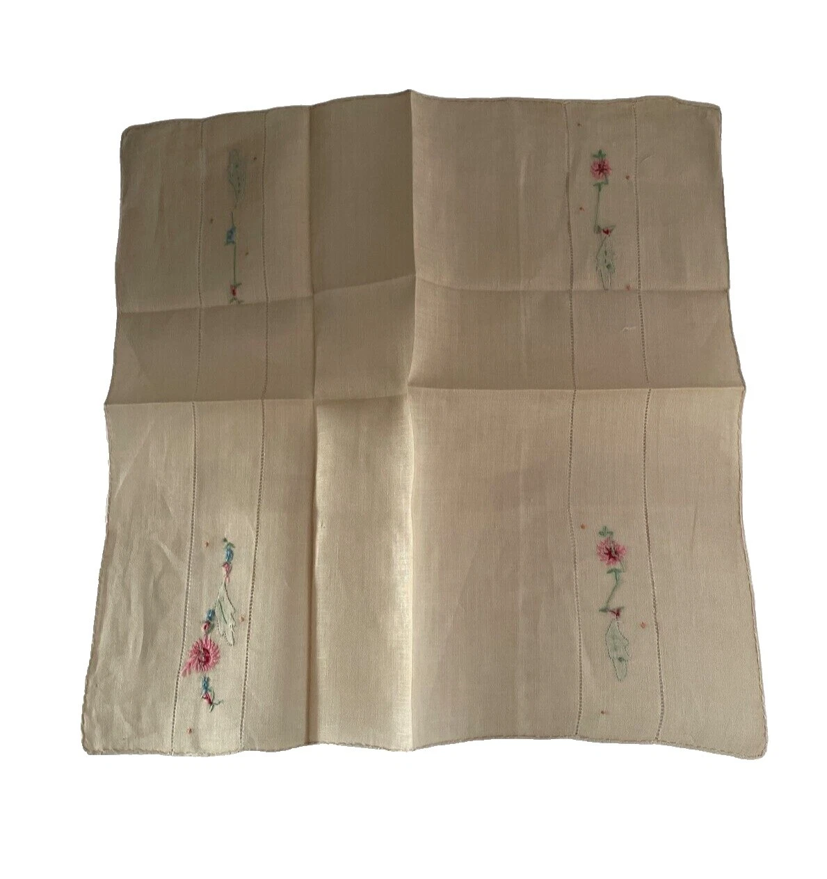 Linen Designer/Artist 1960s Vintage Plain & Solid Handkerchiefs