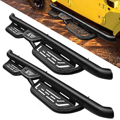 Running Boards for 2018- 2025 Jeep Wrangler JL Unlimited 4 Door Steel Side Steps