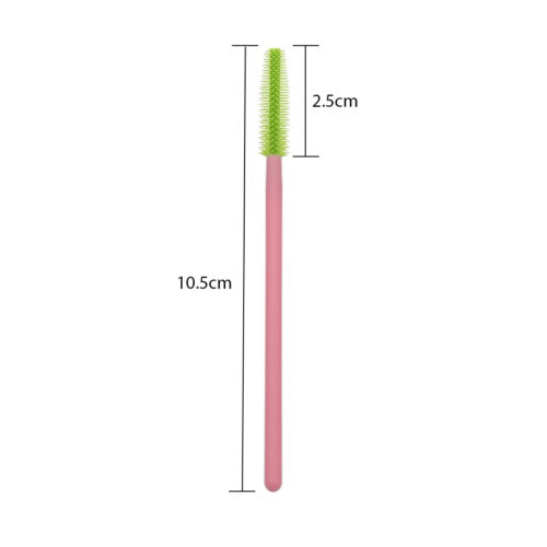 Disposable Eyelash Mascara Applicator Brush Wands Baby Pink Aquamarine 100pcs - Picture 4 of 4