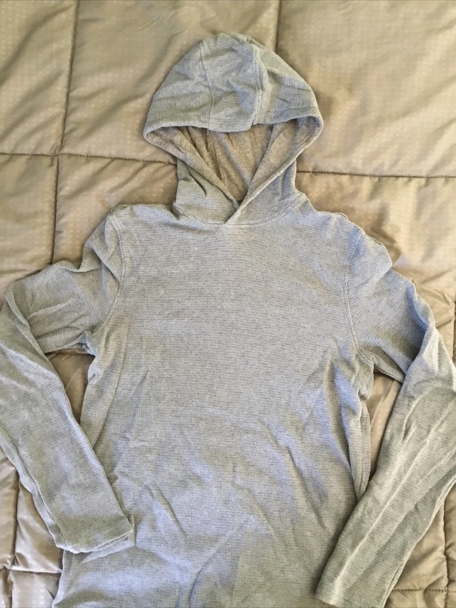 Michael Kors Mens Medium Waffle Knit Blue Gray Hoodie Sweatshirt New
