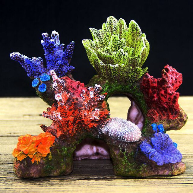 Resin Coral Cave Living Reef Mountain Aquarium Fish Tank Cave Ornament