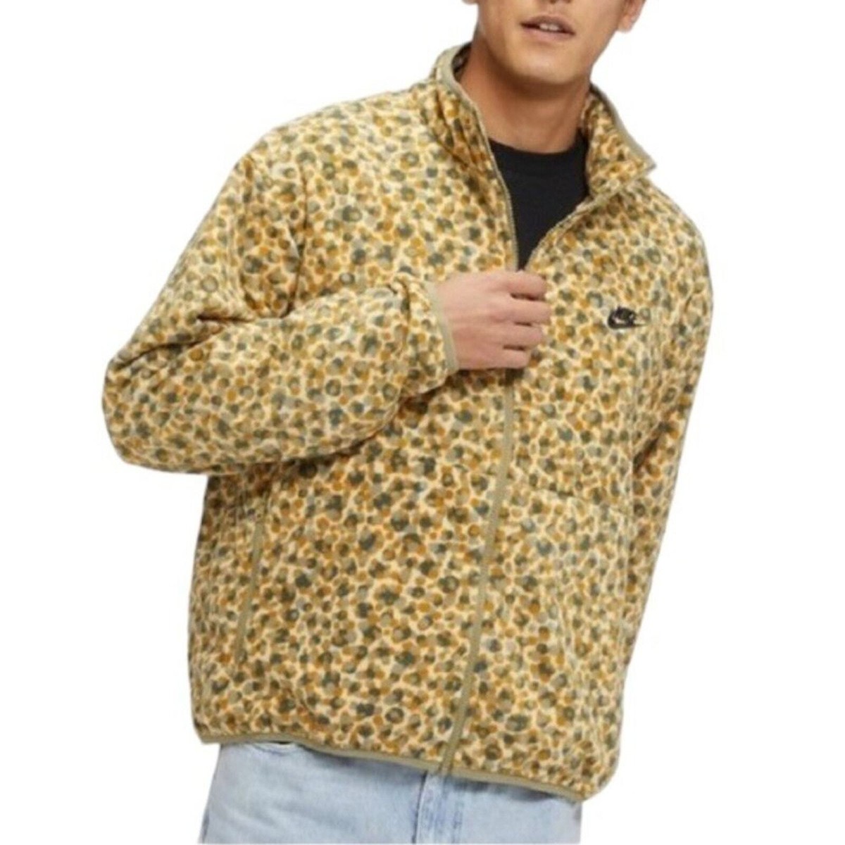 NIKE Club Fleece Full Zip Jacket in Team Gold/Neutral Olive NIKE Club Fleece Full Zip Jacket in Team Gold/Neutral Olive