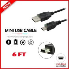 5 Pin Mini 6FT USB Cable Data Sync Charging Cord for Camera, Nuvi, GPS, PS3, MP3