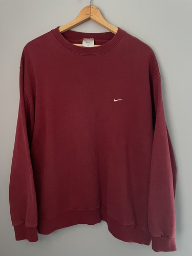 Vintage Nike Swoosh Burgundy Wine Red 