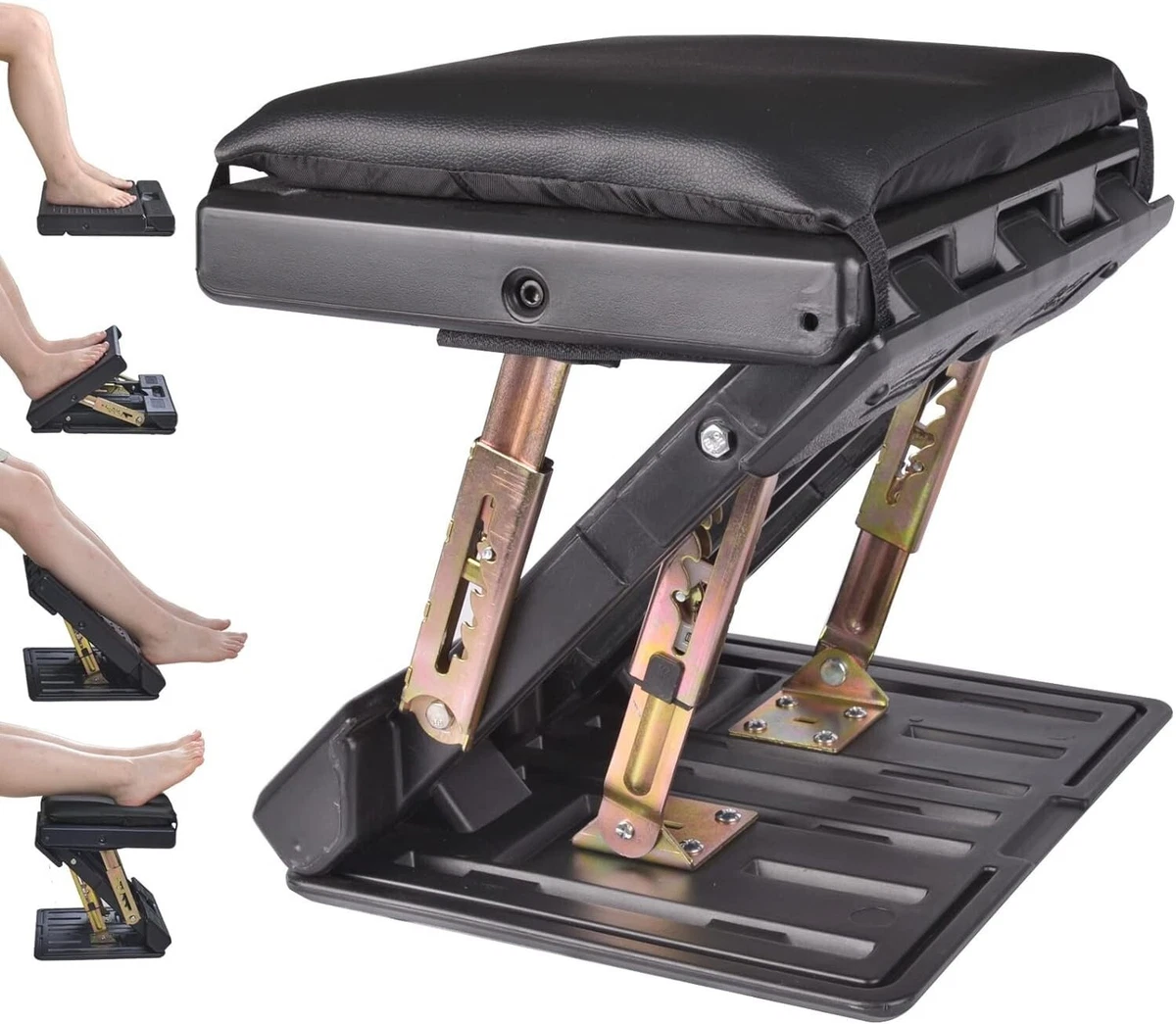 Adjustable Under Desk Footrest Ergonomic Foot Rest with Removable