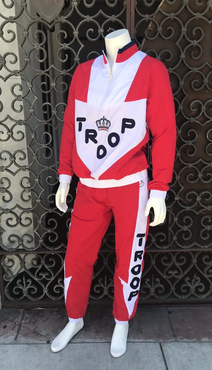 Men&#039;s Troop Red | White Fashion Tracksuit |