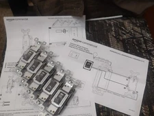 Commercial Illuminated Toggle  Switch,    5-Pack. Wire Diagram Without Box