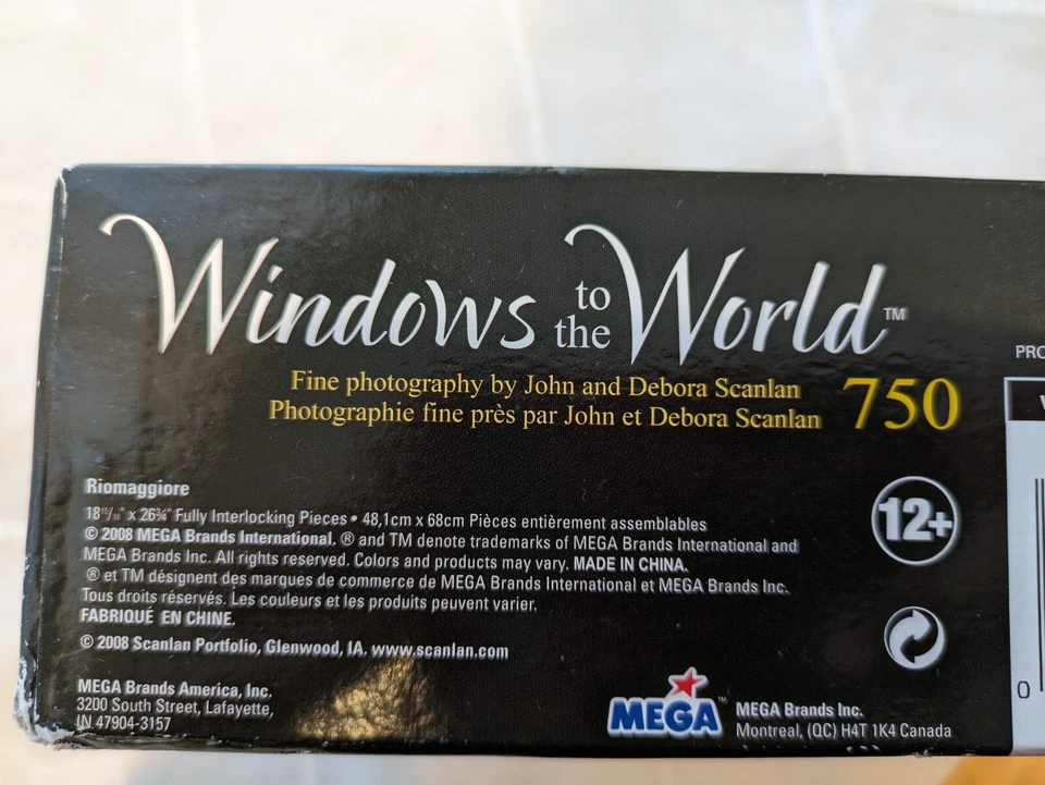Mega 750 pc Puzzle, Windows to the World, Riomaggiore, Italy, 2008, Un-Opened - Image 4 of 4