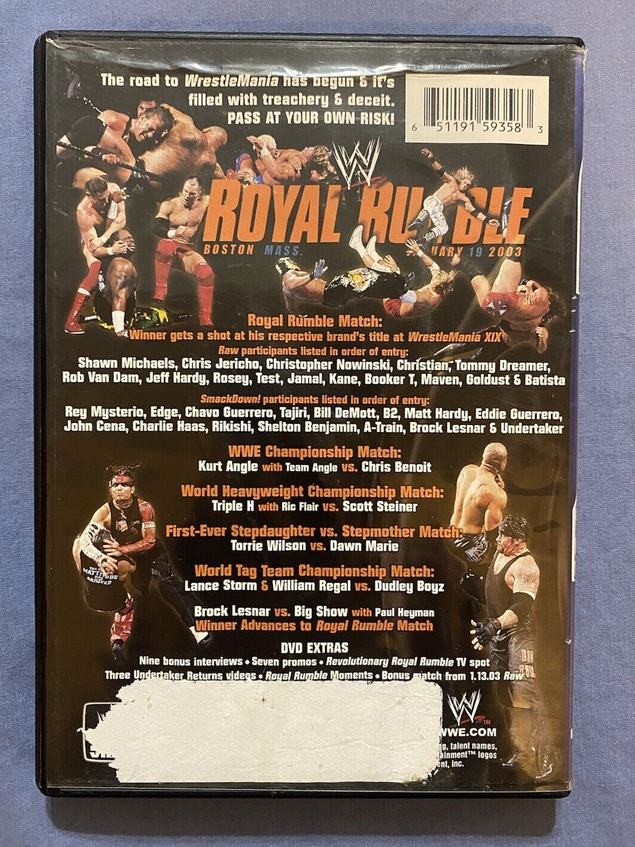 WWE - Royal Rumble 2003 (DVD, 2003) Triple H HBK Steiner Hardy