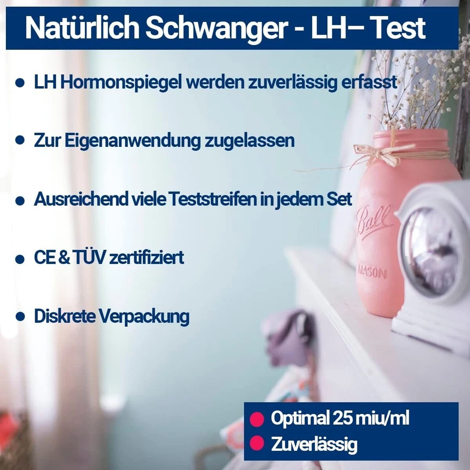 100 Ovulationstest Streifen – LH-Test 25miu/ml Teststreifen für Urin Eisprung - Bild 4 von 4