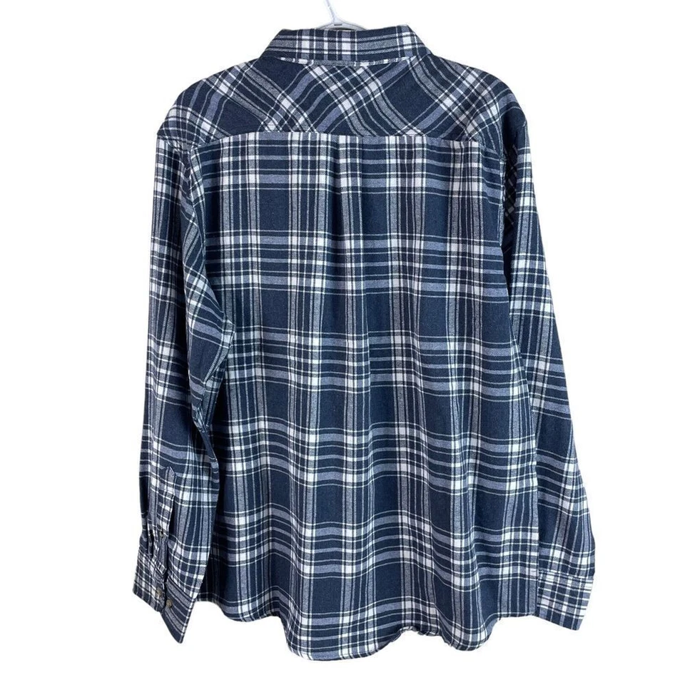 Cloudveil Flannel Shirt Mens 2XL Blue Plaid L/S Cotton Blend Stretch Button Down - Image 3 of 4