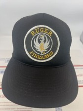 VINTAGE RUGER SR FIREARMS TRUCKER SNAPBACK HAT PATCH MESH FOR SMALL HEADS.