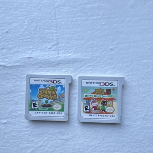 Nintendo Animal Crossing New Leaf & Happy Home Designer 3DS Game Cartridges