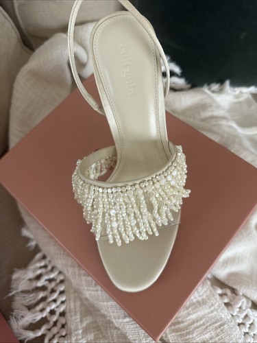 NIB Cult Gaia Cassia Pearl Sandals Womens 8.5 - Picture 5 of 8