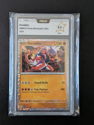 Pokémon JCC Koraidon 008/015 Promo McDonald's 2024 FR Carte gradée PCA 9.5 - Photo 1/2