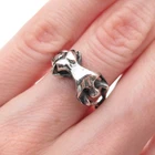 925 Sterling Silver Vintage Erotic Scene Oxidized Ring Size 5.25