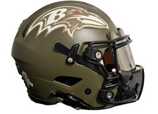 Ed Reed Salute to Service Full-Size Signed Speed Flex Helmet Beckett Auth