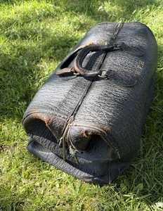 DOCTOR  Dr Medical Large Bag Antique Vintage Leather Lieberman Trunk Co WW2