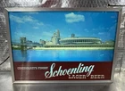 Vintage Schoenling Lager Beer Dusk To Dawn Lighted Sign Cincy Riverfront Stadium