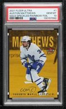 2021 Fleer Ultra Gold Speckled Rainbow Foil Auston Matthews #1 PSA 10 GEM MT ig1