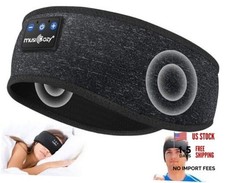 Sleep Headphones Bluetooth 5.4 Headband, Wireless Earphones Music Sleep Black