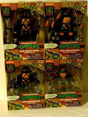 TMNT 1988 Remastered Ninja Turtles Action Figures 40th Anniversary set Playmates