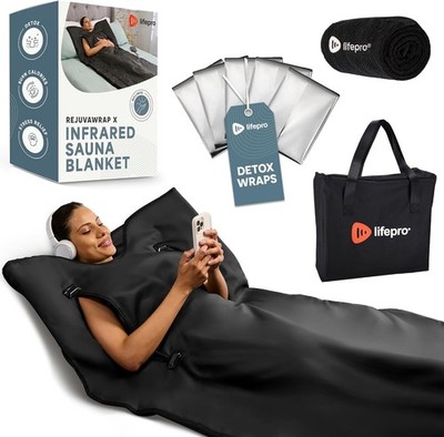 LifePro RejuvaWrap Infrared Sauna Blanket   Portable Sauna Bag with 9 Temp