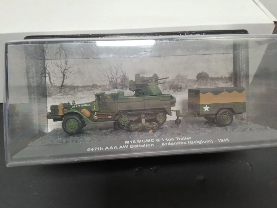 DE AGOSTINI  1/72 M16 MGMC & 1-ton trailer  ARDENNES 1945 MILITAIRE New - Image 2 of 4