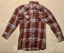 VTG Miller Western Men's Pearl Snap Shirt 15.5 X 34 Deadstock Rockabilly Plaid