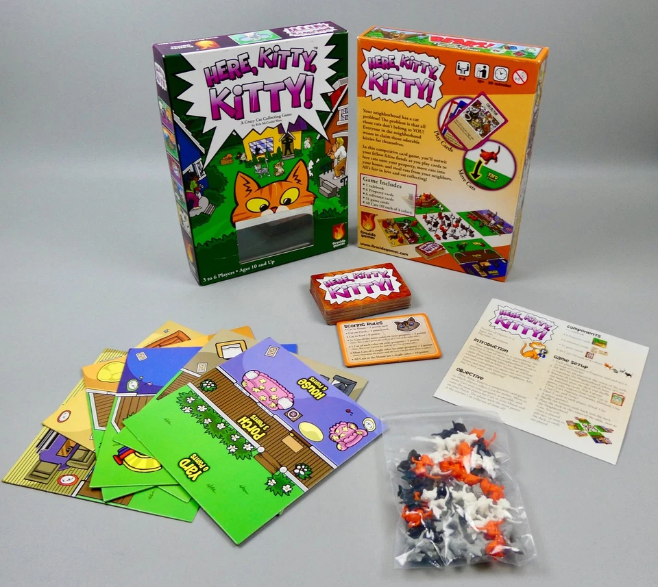 Fireside Games Here, Kitty, Kitty! Cat Collecting Board Game - (10+) - Complete - Image 2 of 4