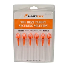 TargetTack® Reuseable Shooting Target Holder Pins Retention Device Orange 12 1"