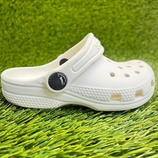 Crocs Classic Clog Boys Size 8C White Beach Walking Outdoor Slip On Sandals