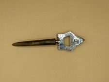 Vintage Bottle Opener Can Punch Multi Purpose Brown Marbled Handle Pre-owned