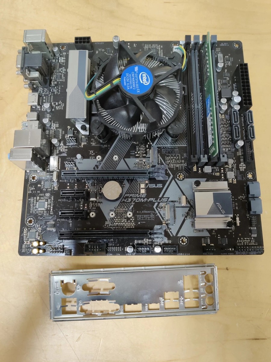 COMBO: ASUS Prime H370M-PLUS MOTHERBOARD + i5-9400F CPU /w