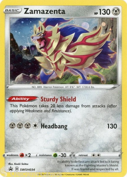 Zamazenta SWSH034 Black Star Promo Mint Pokemon Card
