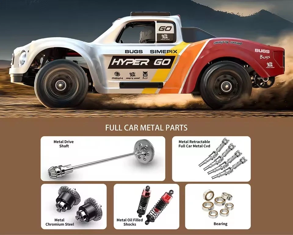 MJX Hyper Go 14211 1/14 2S & 3S LiPo Brushless 4WD RC Truck 70km/h w/Gyro RTR - image 4 of 4