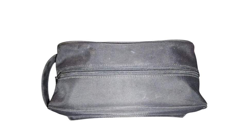 Chanel Para Hombre Bolsa de Aseo Bolsa de Viaje Negro Nylon Cremallera Foto 2 de 4