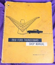 Book 1958 Ford Thunderbird Shop Manual Original Service Factory Print Book 1958 Ford Thunderbird Shop Manual Original Service Factory Print
