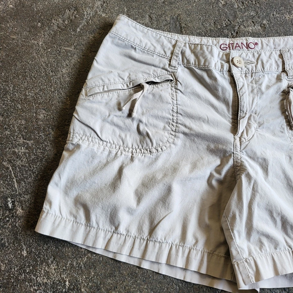 Gitano Shorts Size 6 Beige Chino Casual Summer Beach Outdoor Y2K Foto 2 de 4