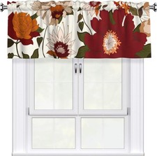 Boho Floral Valance Windows Vintage Flower Valance Curtain 54 x18 Farmhouse