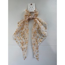 NWT American Eagle Hair Scrunchie Ribbon Yellow Floral