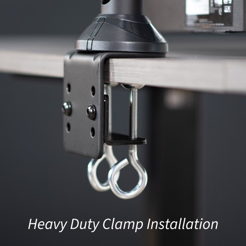 VIVO Steel Quad Monitor Desk Mount Adjustable 3 + 1 Stand | 4 Screens up to 32" - 第 6/8 張圖片