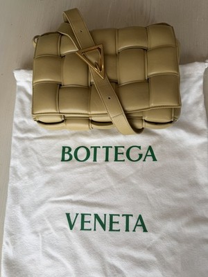 Bottega Veneta Padded Cassette Shoulder Bag Tapioca Gold