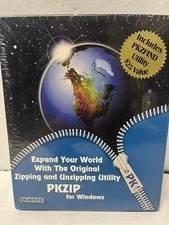 BRAND NEW SEALED VINTAGE PKWARE PKZIP FOR WINDOWS