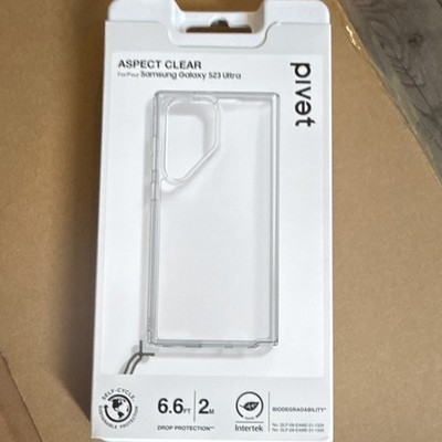 Pivet - Aspect Case for Samsung Galaxy S23 Ultra - Clear - Drop - Biodegradable 