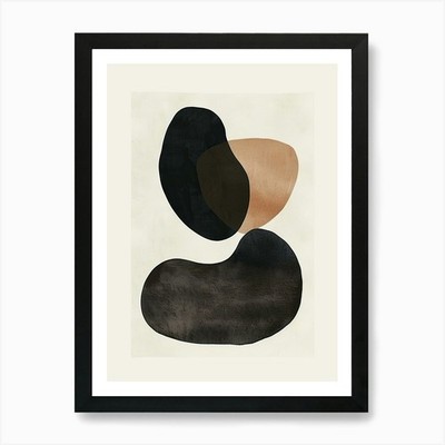 Strukturierte Horizonte Bauhaus Minimalis gerahmtes Wandbild Poster Leinwanddruck Bild